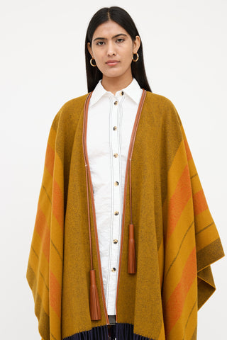 Hermès Wool 
Cashmere Rocobar Wrap Poncho