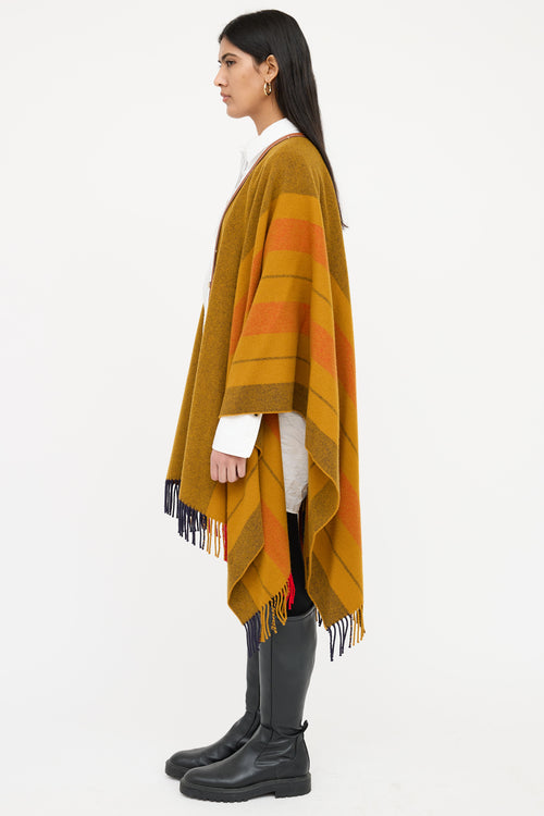 Hermès Wool 
Cashmere Rocobar Wrap Poncho