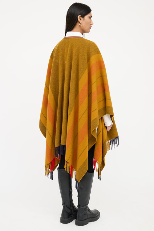 Hermès Wool 
Cashmere Rocobar Wrap Poncho