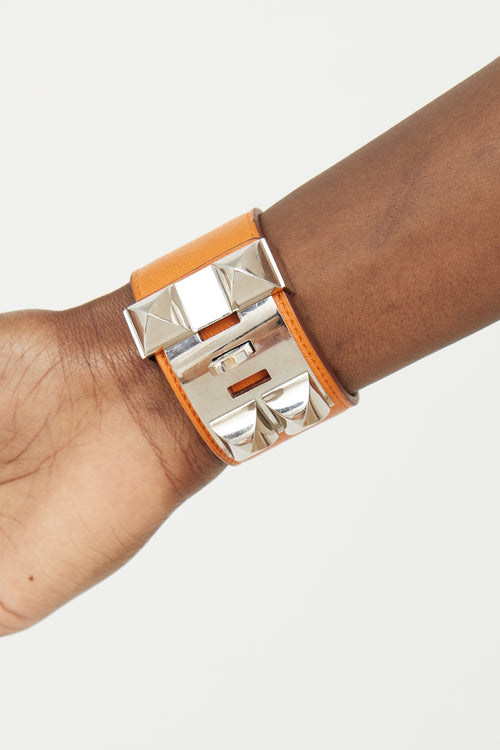 Hermès Orange Collier De Chien  Bracelet