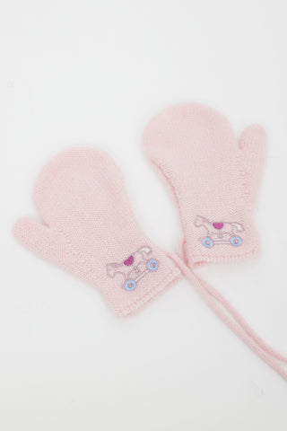 Hermès Pink Cashmere Kids Adada Mittens