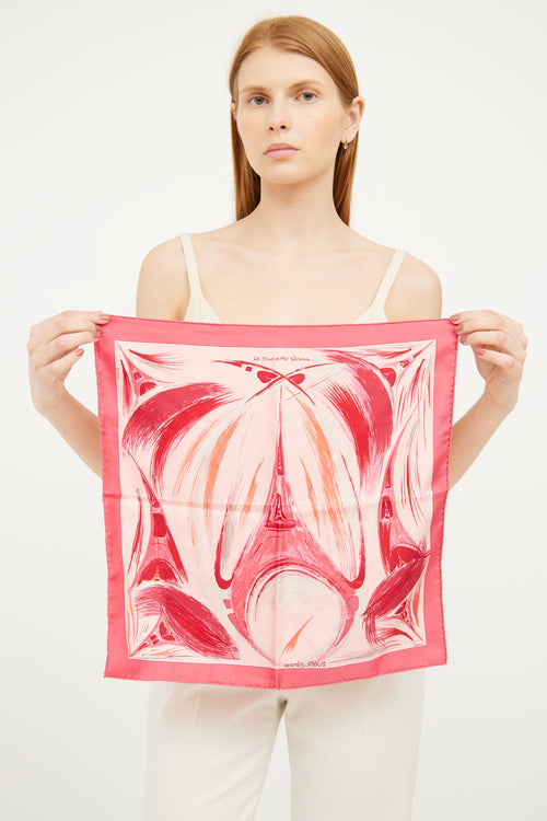 Hermès Pink 
La Tour Eiffel S
envole
 Scarf