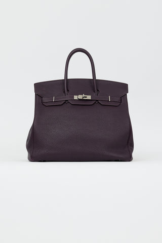 Hermès 2006 Raisin Clemence Leather Birkin HAC 36 Bag