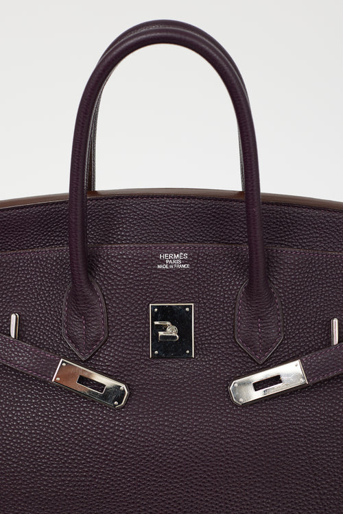 Hermès 2006 Raisin Clemence Leather Birkin HAC 36 Bag