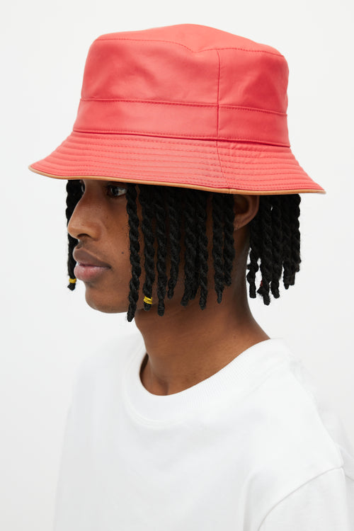 Hermès Red Nylon Bucket Hat