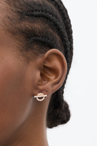 Hermès Rose Gold 
Crystal Finesse Earrings