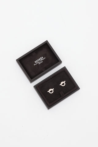 Hermès Rose Gold 
Crystal Finesse Earrings