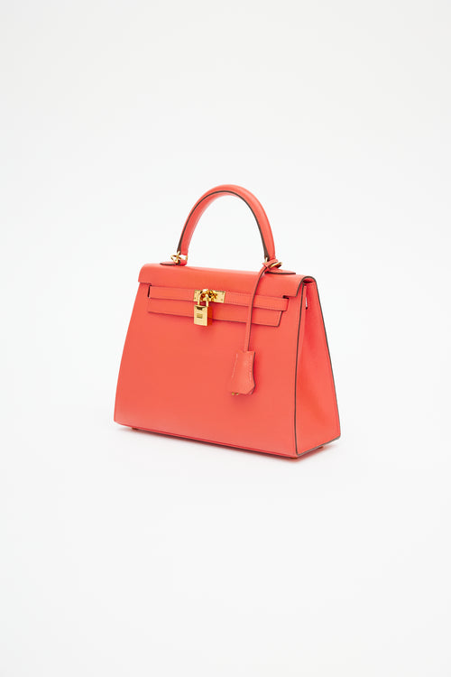 Hermès 2015 Rose Jaipur Epsom Kelly Sellier 25 Bag