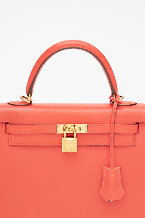 Hermès 2015 Rose Jaipur Epsom Kelly Sellier 25 Bag