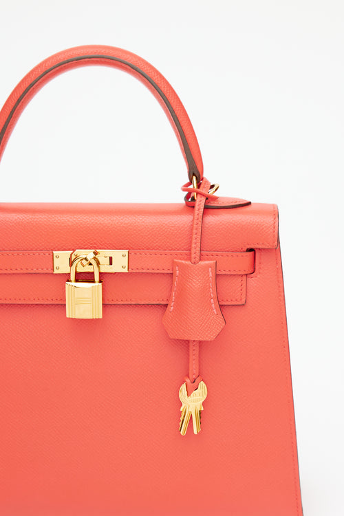 Hermès 2015 Rose Jaipur Epsom Kelly Sellier 25 Bag