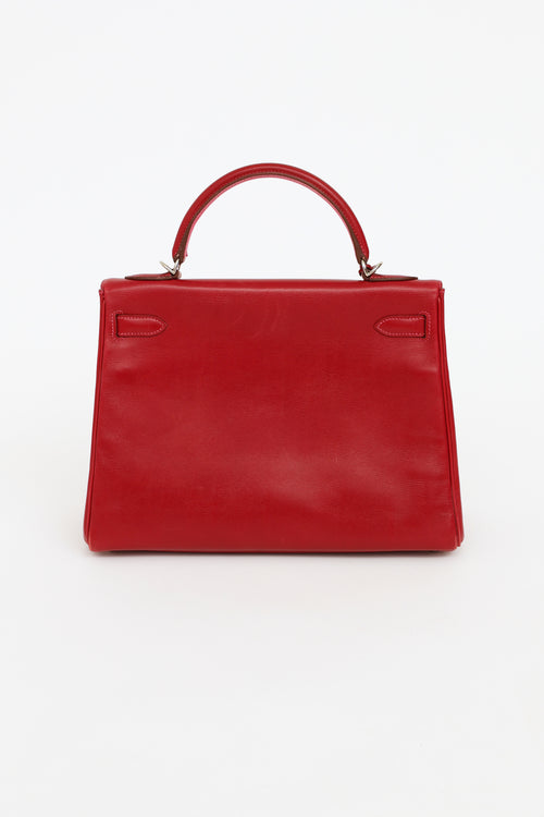 Hermès 2010 Rose Tyrien So Flash Kelly 32 Tadelakt Leather Bag