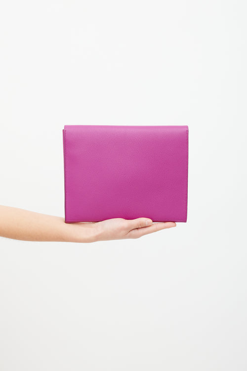 Hermès Rose Pourpre Cinhetic Clutch