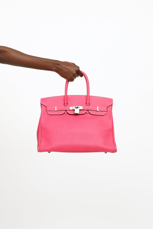 Hermes Rose Tyrian Birking 35 Bag