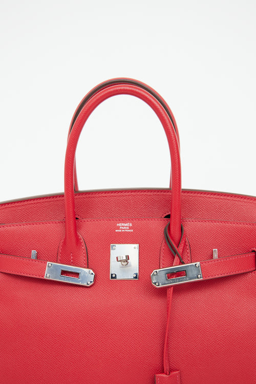 Hermès 2019 Epsom Rouge De Coeur Birkin 30 Bag