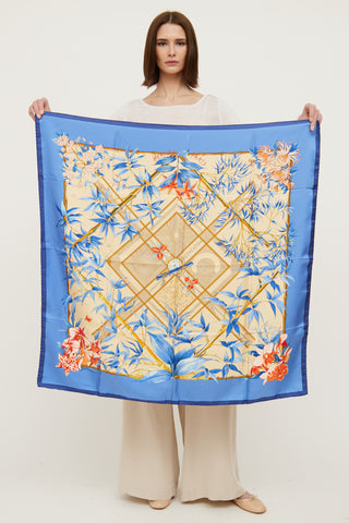 Hermès Blue Serenite Silk Twill Scarf