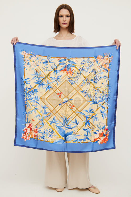 Hermès Blue Serenite Silk Twill Scarf