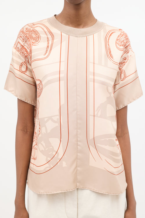 Hermès Silk Printed T-Shirt