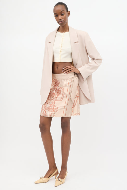 Hermès Silk Printed Wrap Skirt