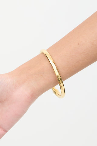 Hermès Vintage Gold Plated Head Bangle Bracelet