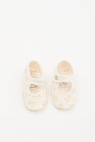 Hermès Cream Pif Adada Dots Baby Slipper