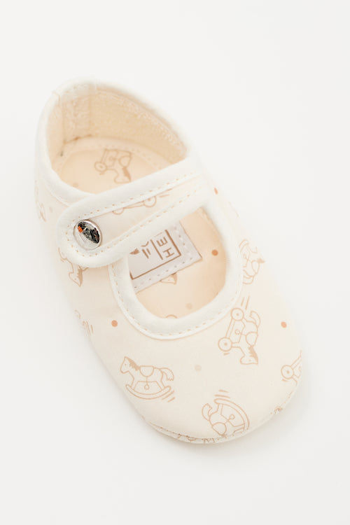 Hermès Cream Pif Adada Dots Baby Slipper