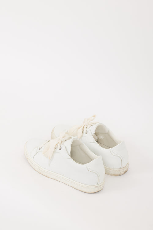 Hermès White Leather Avantage Sneaker