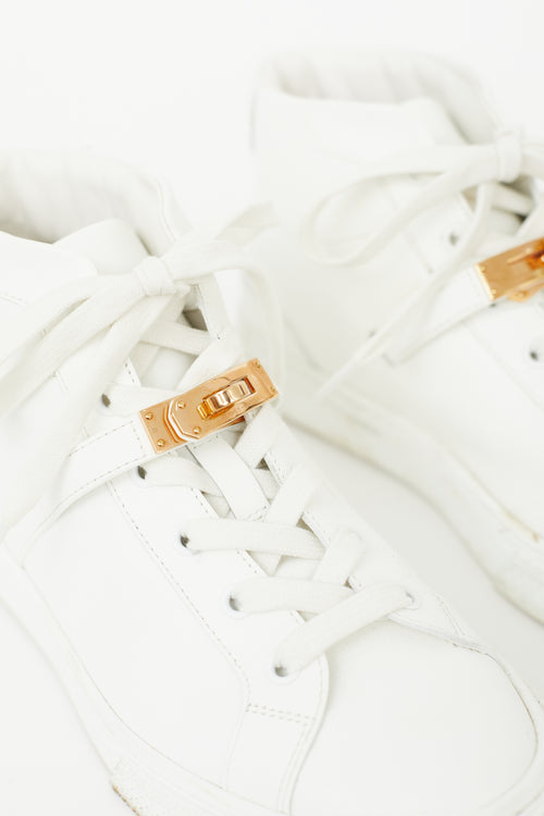 Hermès White Daydream High Top Sneaker