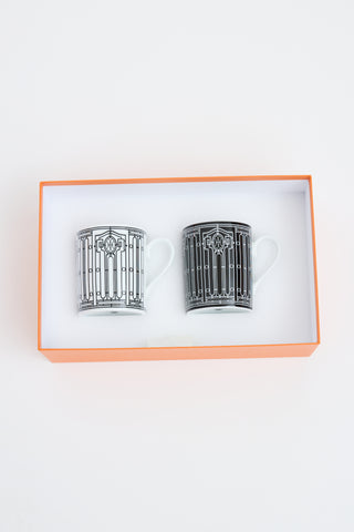 Hermès White 
Black H Deco Mug