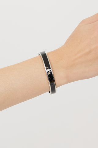 Hermès Black Enamel Caleche Bracelet