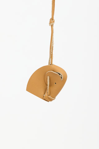 Hermès Brown Leather Head Charm