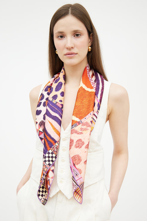 2010 Carre Pelages Et Camouflage Scarf