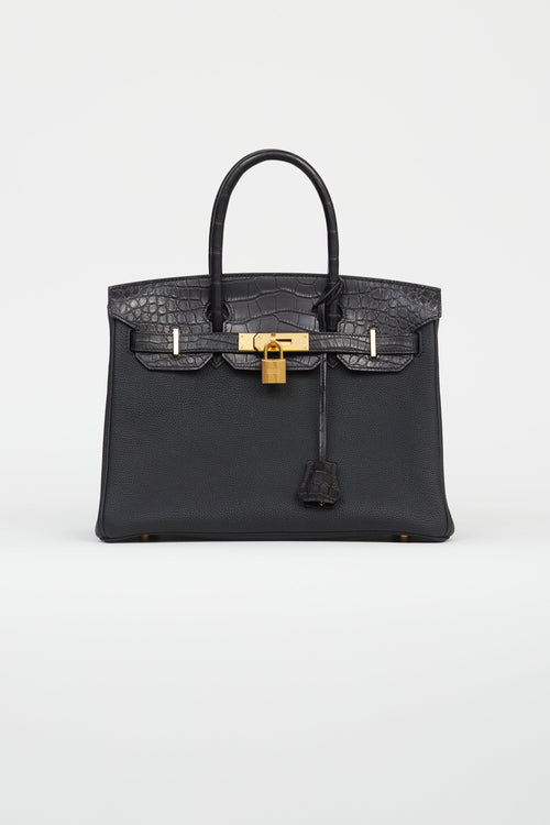 Hermès 2020 Noir Togo 
Exotic Leather Birkin 30 Touch Bag