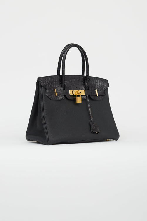 Hermès 2020 Noir Togo 
Exotic Leather Birkin 30 Touch Bag