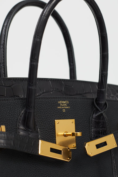 Hermès 2020 Noir Togo 
Exotic Leather Birkin 30 Touch Bag