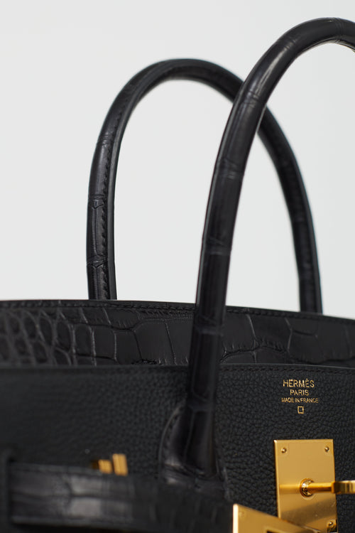 Hermès 2020 Noir Togo 
Exotic Leather Birkin 30 Touch Bag