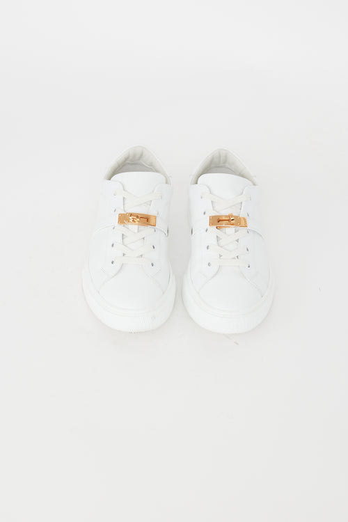 Hermès White Leather Day Sneaker