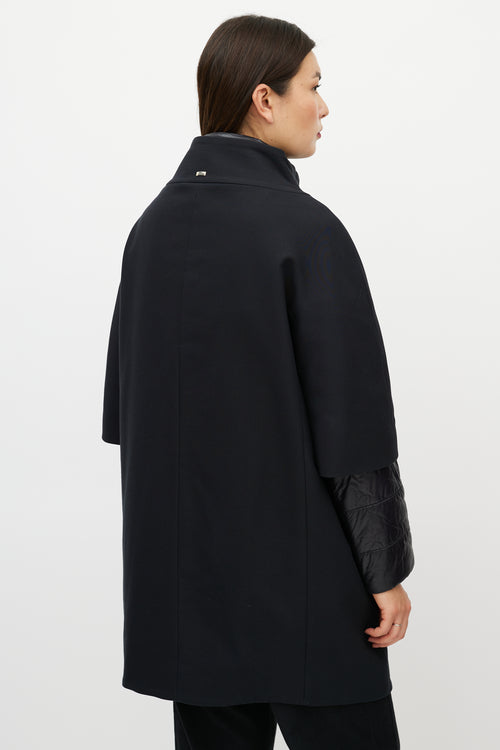 Herno Black Down Lined Coat