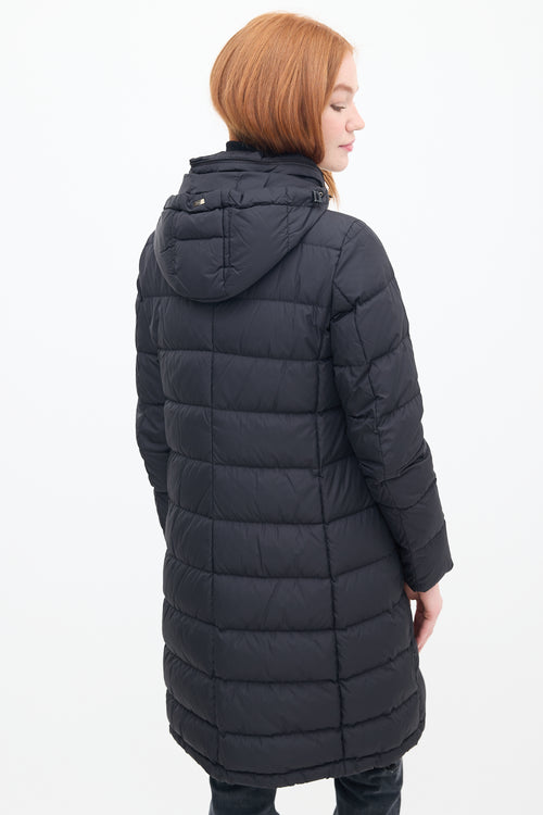 Herno Black Down 
Nylon Hooded Puffer Coat