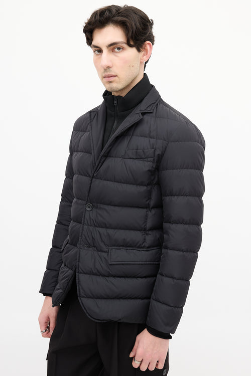 Herno Black Down 
Nylon Layered Puffer Jacket