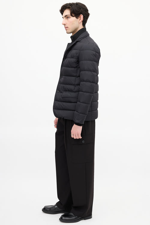 Herno Black Down 
Nylon Layered Puffer Jacket