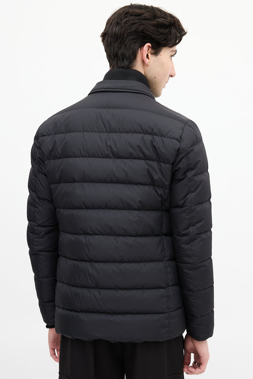 Herno Black Down 
Nylon Layered Puffer Jacket