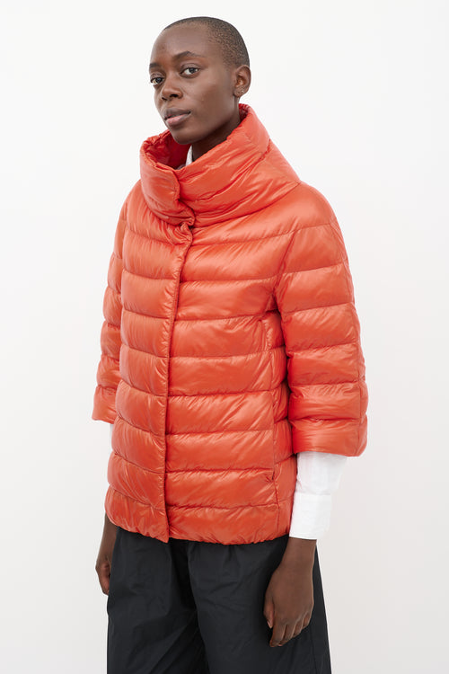 Herno Orange Quilted Down Sofia Jacket