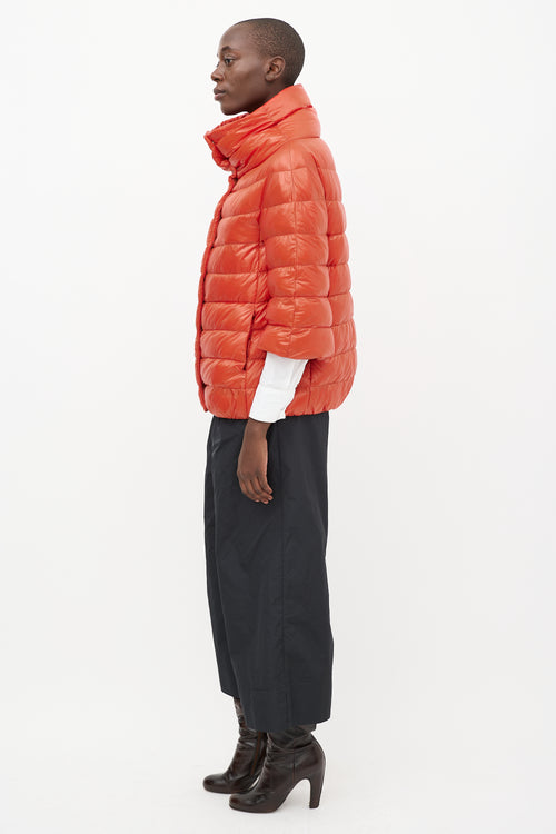 Herno Orange Quilted Down Sofia Jacket