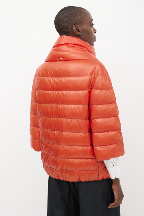 Herno Orange Quilted Down Sofia Jacket