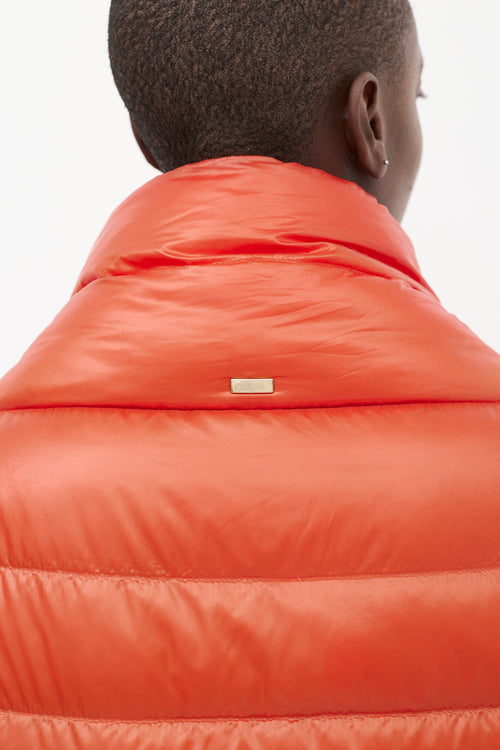 Herno Orange Quilted Down Sofia Jacket