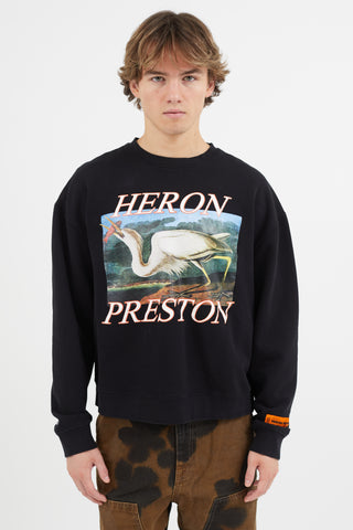 Heron Preston Black 
Multicolour Graphic Print Sweatshirt