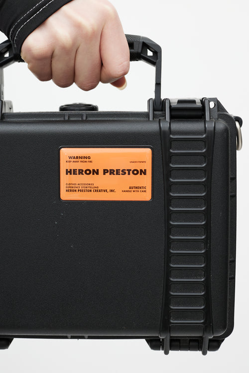 Heron Preston Black 
Orange Toolbox Bag