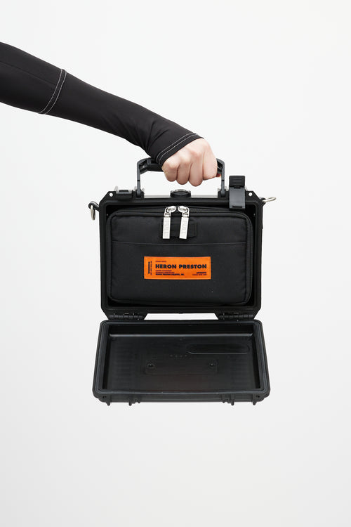 Heron Preston Black 
Orange Toolbox Bag