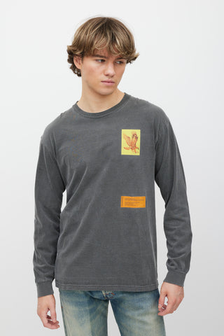 Heron Preston X Justin Timberlake Grey 
Multicolour Graphic Long Sleeve Top