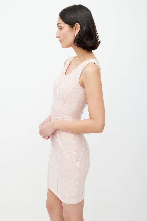 Hervé Léger Pink Bandage Dress